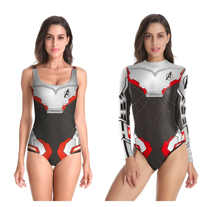 

The Avengers 4 Endgame Advanced Tech Cosplay Costume Quantum Realm Swimsuit Women Girls Sexy Beach Bikini Jumpsuits Catsuit New