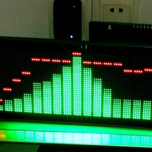 Полноцветный дисплей музыкального спектра, размер 360 мм* 100 мм* 20 мм. сочетание 64 видов различных размеров, AGC автоматическое управление