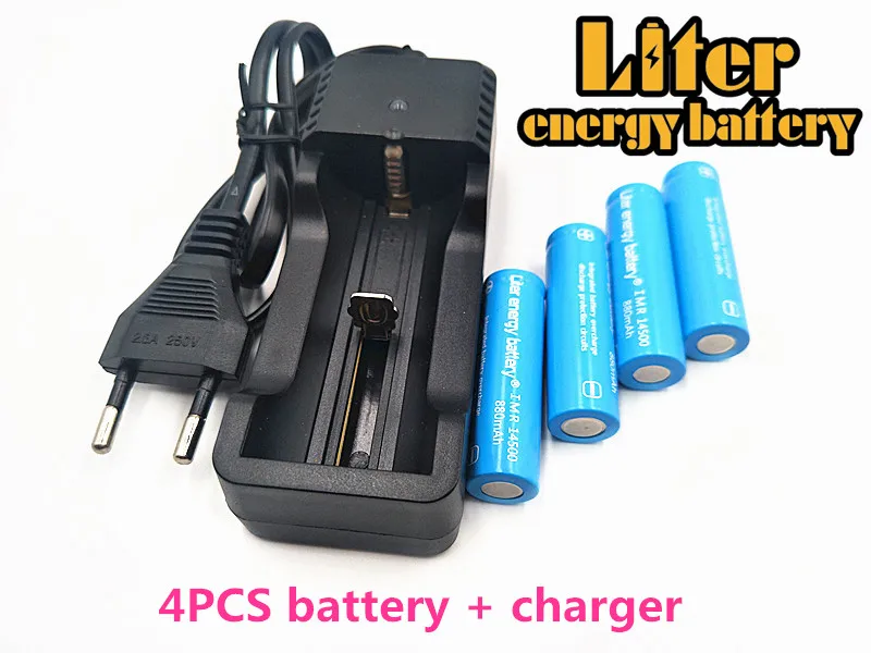 Li ion Battery Rechargeable Lithium 14500 3.7V 880MAH AA Battery