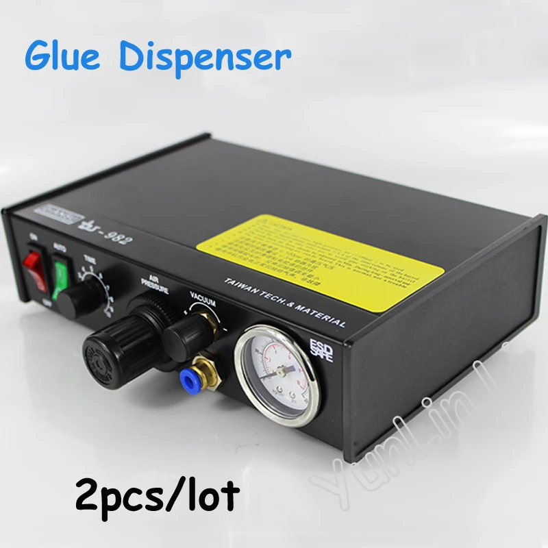 2pcs/lot 110V/220V Glue Dispenser PCB Solder Paste Liquid Controller Dropper Fluid Dispenser with English Manual DS-982 2pcs/lot 110V/220V Glue Dispenser PCB Solder Paste Liquid Controller Dropper Fluid Dispenser with English Manual DS-982