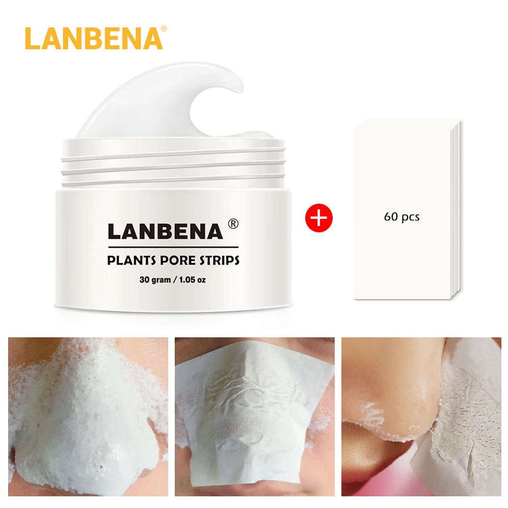 

LANBENA Blackhead Remover Nose Mask Pore Strip Black Mask Peeling Acne Treatment Deep Cleansing Face Mask Oil Control Skin Care