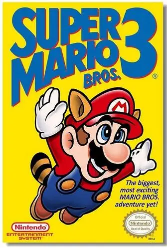 Super Mario Bros Galaxy Art Wall Decor Silk Print Poster