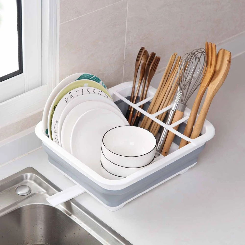 Folding Dish Rack Home Kitchen Organizers Kitchen Storage Boxes Shelf Plate Dish Drainer Bowl Cup Spoon Free Shipping Storage Holders Racks Aliexpress aliexpress