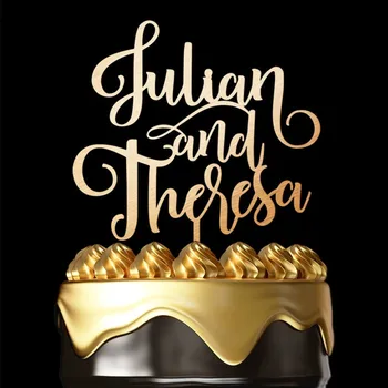 

Personalized Wedding Cake Topper Custom Couple Name Wooden Cake Topper Birde Groom Name Cuntomized Acrylic Cake Topper