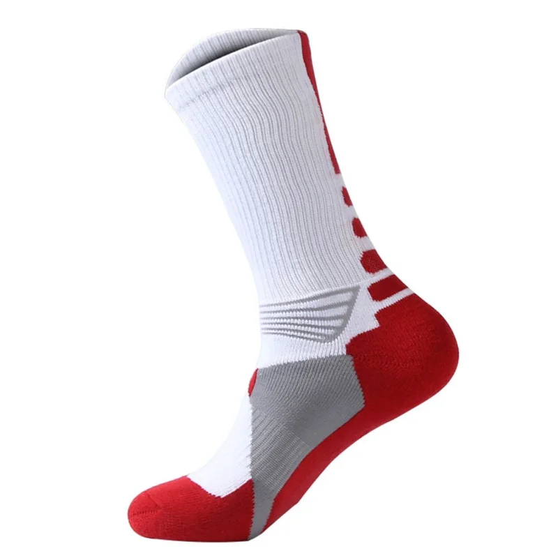 1 пара, мужские длинные носки для мальчиков, теплые футбольные носки, баскетбольные спортивные нескользящие носки для велоспорта, альпинизма, бега - Цвет: WR