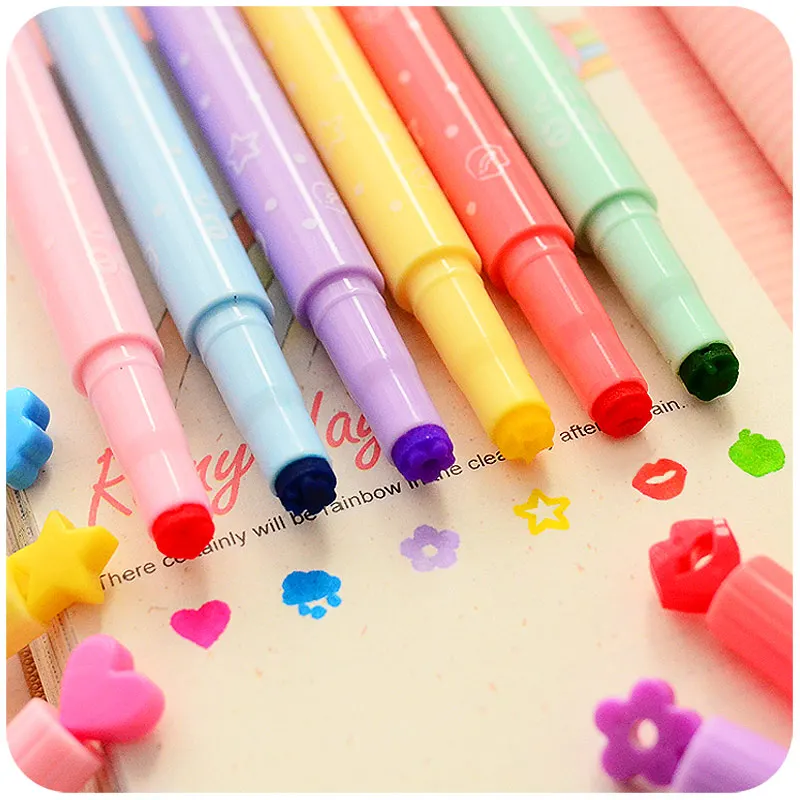 Jelly multicolour neon multi color marker solid stamp luminous marker