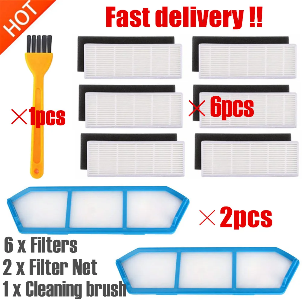 

9pcs/lot Replacement For Filter Net Hepa filter ILIFE A4 A4s Robot Vacuum Cleaner parts