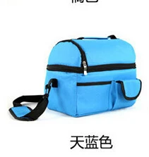 Уличная более толстая камуфляжная изоляционная сумка для пикника хранение грудного молока термо-пакет охладитель теплый мешок - Цвет: Sky Blue