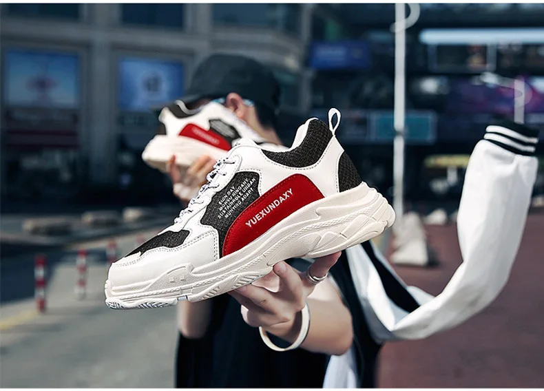 Men's Shoes High Platform Trainers Chunky Sneaker Dad Shoes Men Sneakers Mesh Footwear Breathable White Sneakers With Platform (7)