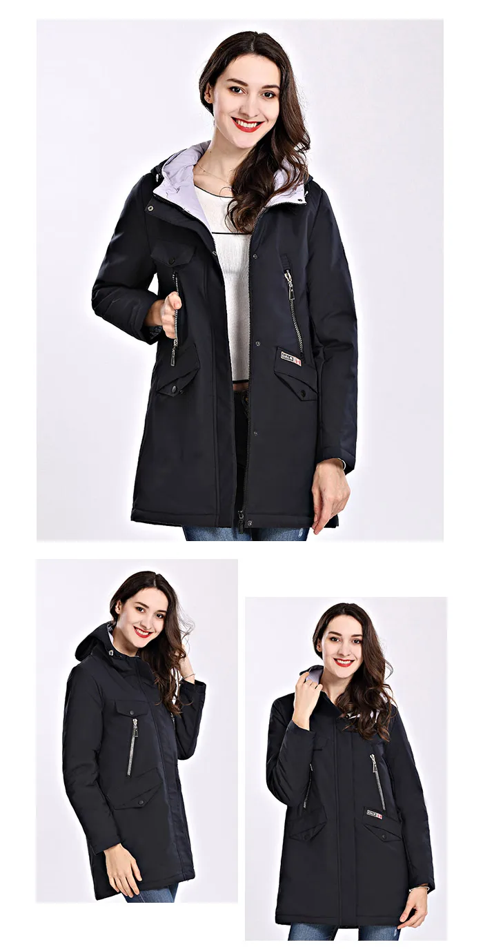 Новинка, весенне-осеннее Женское пальто, ветрозащитная тонкая женская парка, длинная, плюс размер, с капюшоном, высокое качество, теплая хлопковая куртка, верхняя одежда