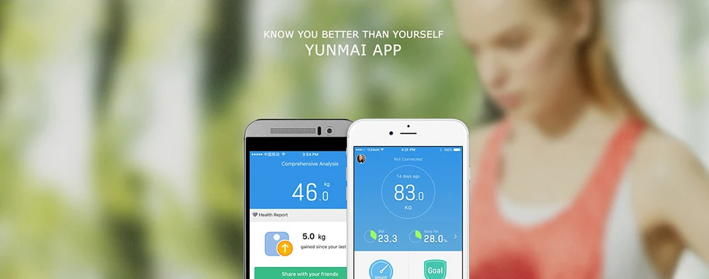 YUNMAI Mini 2 Balance Smart Body Fat Scale Intelligent Data Analysis APP Control Digital Weighing Tool from Xiaomi