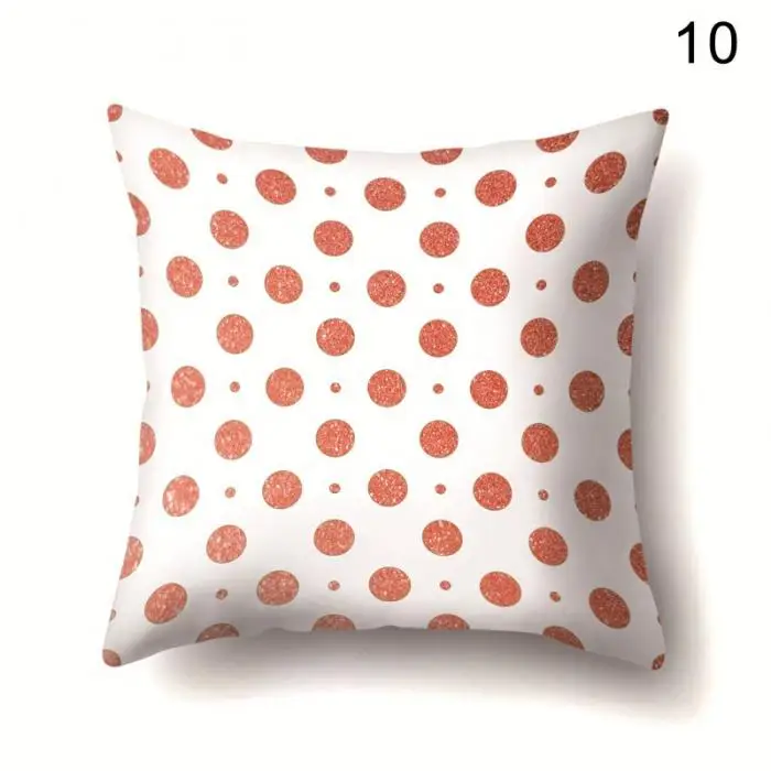 Полиэстер коралловый оранжевый геометрический узор Чехлы для подушек дивана стулья автомобиля офис J2Y