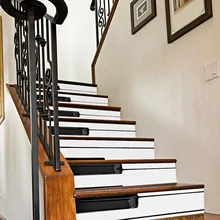 6 шт. пианино ключ Стикеры для лестницы водонепроницаемые обои украшения дома 7,1X39,4 дюймов