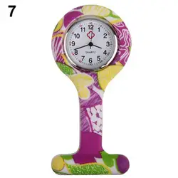 Новые силиконовые модные силиконовые медсестры часы Брошь Туника кармашек для часов нержавеющая циферблат часы DOD886