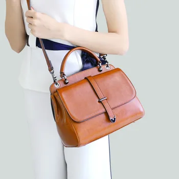 

Women 100% Genuine Leather Bags Female Real Leather Handbag Large Shoulder Bags Elegant Women Cross Body Bags Bolsa Dropshipping