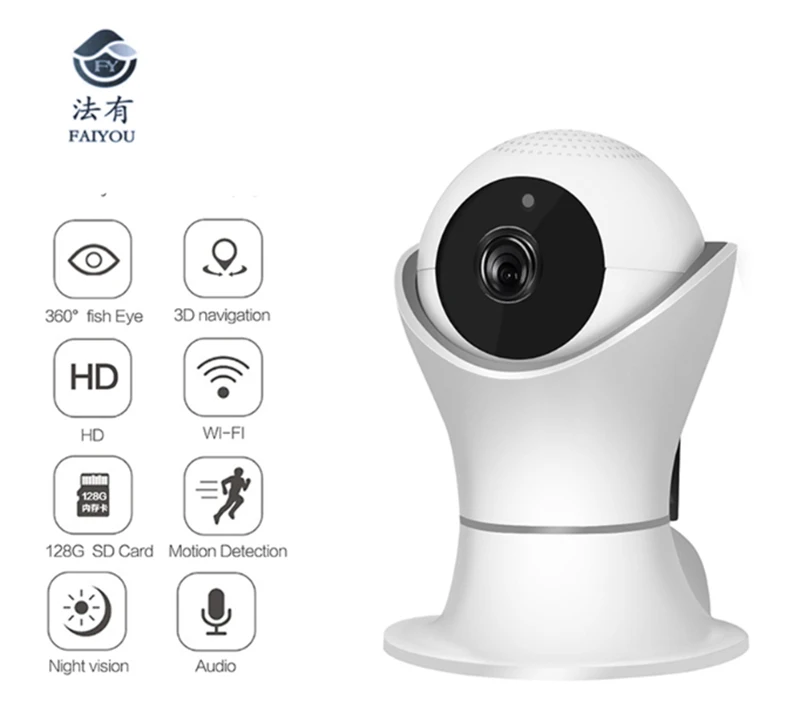 Internet Network HD 1080P Video Camera Wireless WIFI Camera IP AP CCTV Cam H.264 2MP Support 3D Navigation Intercom Encryption