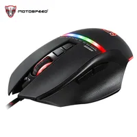 מחשב נייד עם V10 USB Motospeed עכבר גיימינג Wired עם תאורת LED אחורית 7Buttons 4000 אופטי DPI גיימר Wired עכבר שקט עבור מחשב נייד / שולחני / PC (5)