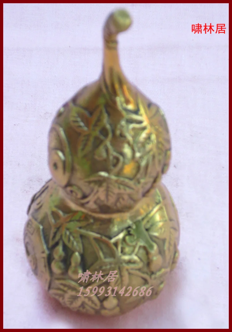 

Creative furnishings Bronze copper gourd decoration copper Small copper gourd