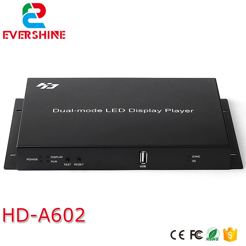 

led panels p10 control card HD-A602 dual-mode HD player box led control card video with Wi-Fi, 3G, 4G module
