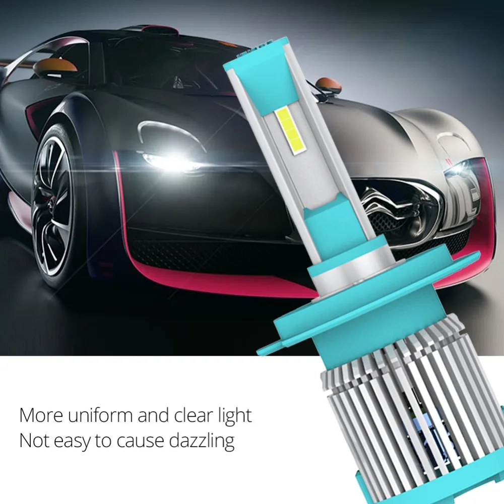 Автомобильные фары Avacom H4 LED H7 h1 h11 h8 h9 9005 HB3 9006 HB4 Turbo 12V 6500K 72W для Fiat