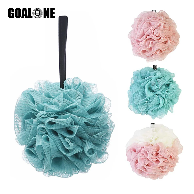 GOALONE Large Bath Sponge 12cm*12cm Shower Sponge Bath Body Wash Exfoliating Brush Ball Mesh Body Scrubber Bathroom Accessories