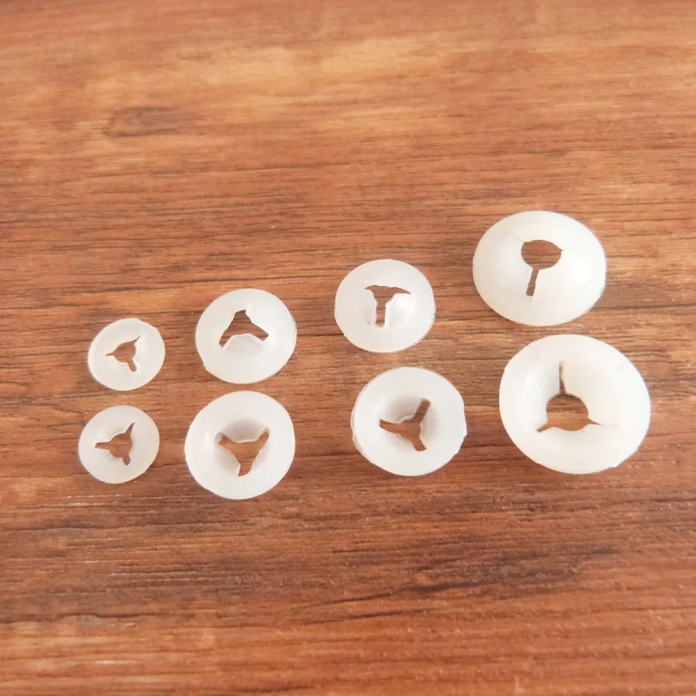 

9mm/12mm/13mm/16mm width white Trifurcation hand washer for toy eyes nose mouth finding--100pcs/lot