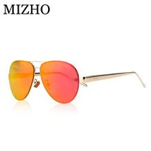 Mizho ouro rosa vidrio luxo estrela aviadores homens óculos de sol polarizados mulher condução marca designer uva oculos de sol espelho