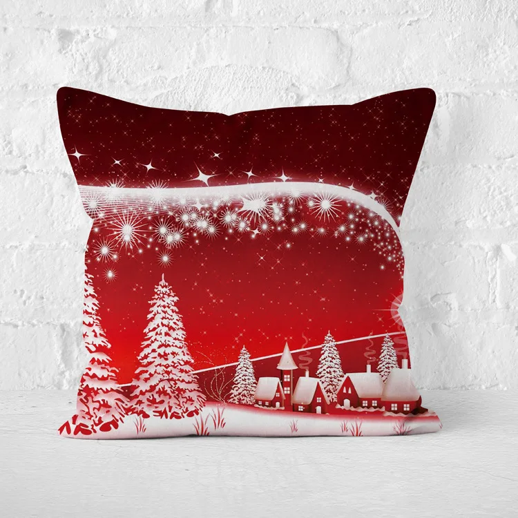 Christmas Decoration for Home Christmas Pillow Case New Year Decoration Santa Claus Plus Pillow Cover - Цвет: Черный