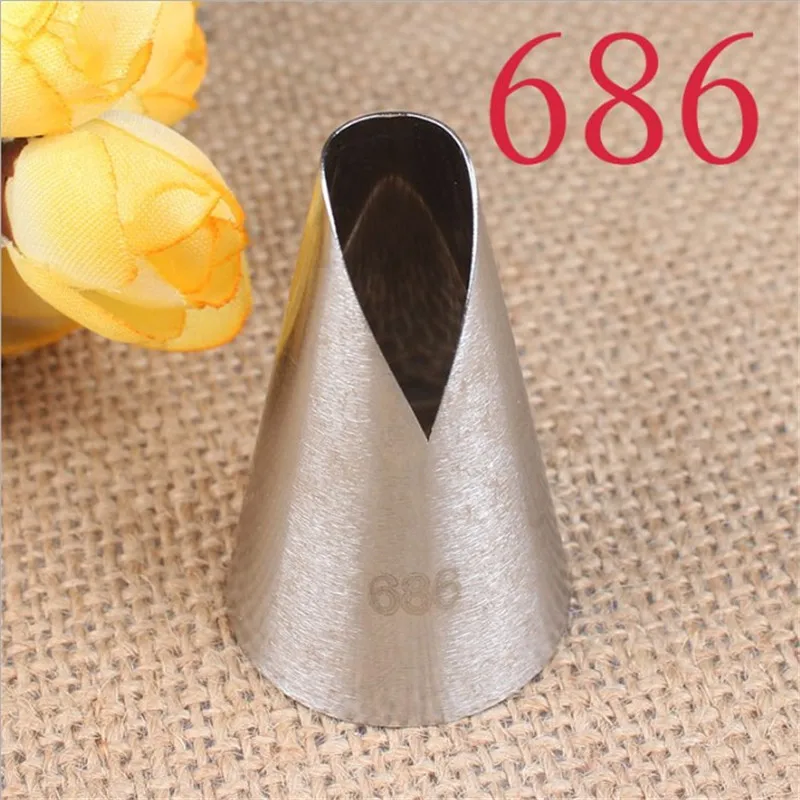 

#686 Large Cake Cream Decoration Tips Pastry Tools Metal Icing Piping Nozzles Stainless Steel Cupcake Head Kitchen Baking Tools