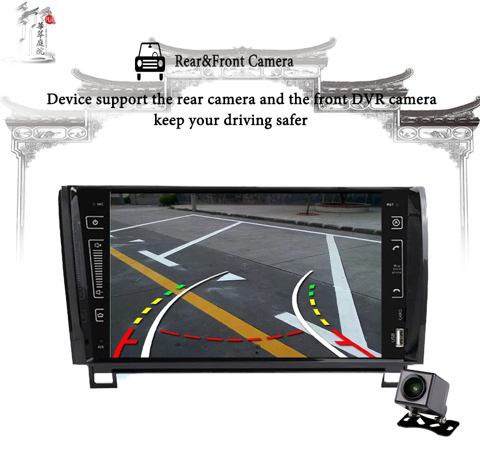 Best 9" IPS 3/4G Android 9.0 4+64G 2 DIN CAR multimedia player for Toyota Sequoia Tundra 2007-2013 RADIO stereo auto audio navigation 14