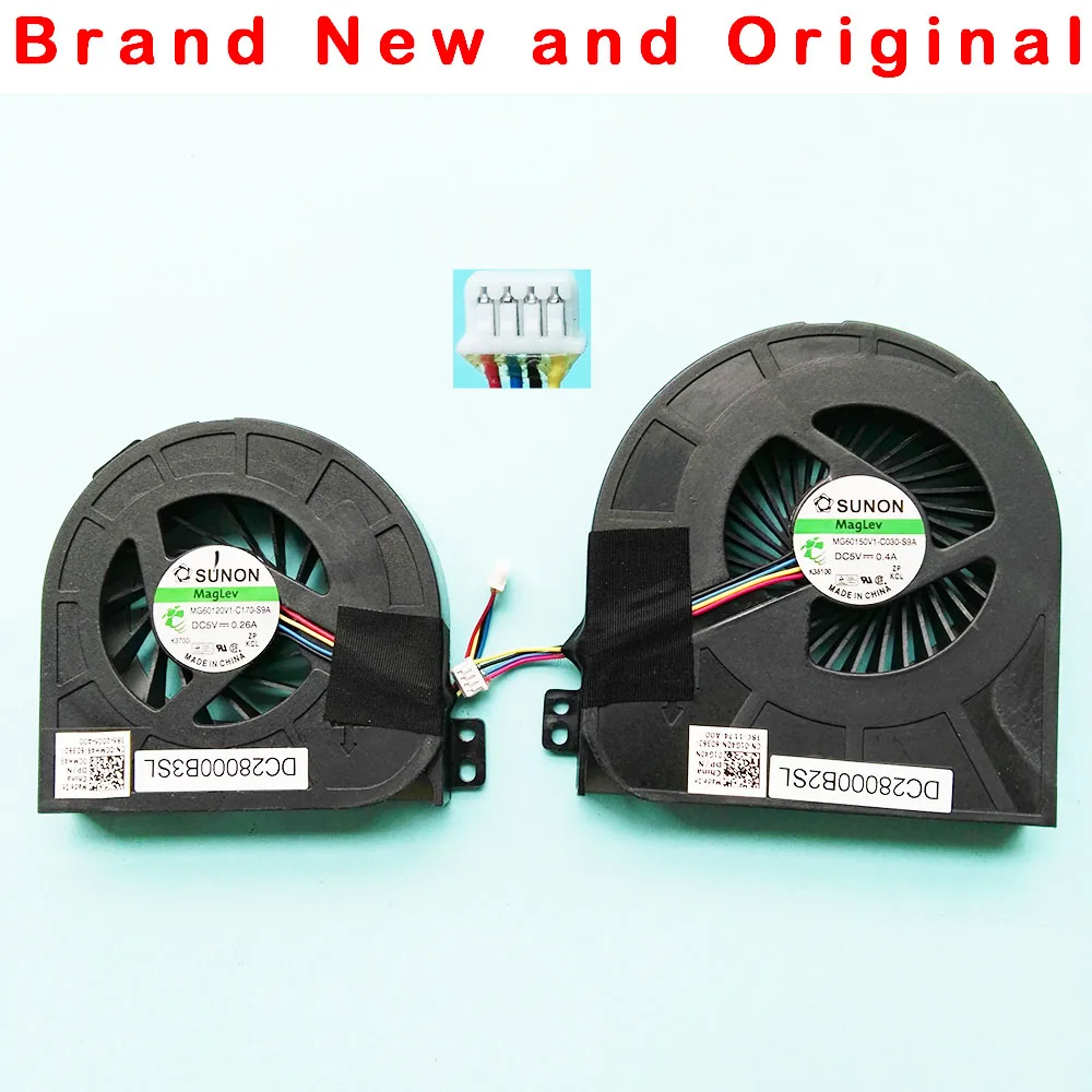 

New Original CPU GPU cooling fan for Dell Precision M4700 fan cooler 0CMH49 01G40N MG60120V1-C170-S9A MG60150V1-C030-S9A
