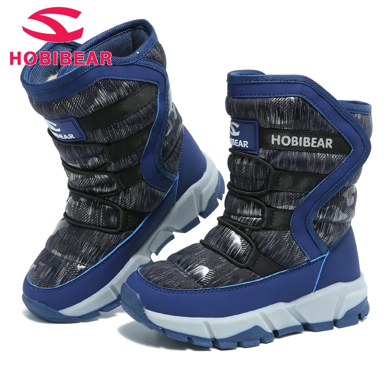 HOBIBEAR Boot For Children's Winter Kids Waterproof Snow Boots Mid Calf ...