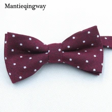 Mantieqingway хлопчатобумажный галстук-бабочка для мужские свадебные горошек печатных тощий лук галстуки тонкий Bowknots галстук шею носить галстуки