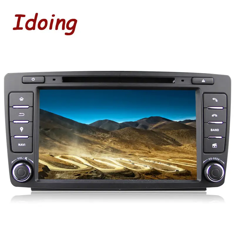 Discount Idoing2Din Car DVD Multimedia Video Player For Skoda Octavia 2Steering-Wheel Android 7.1 Navigation Radio Touch Screen Bluetooth 3