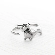 1 шт. модное Bassotto кольцо такса кольцо в форме собаки щенка регулируемое кольцо в форме животного ювелирные изделия для женщин девочек Рождество