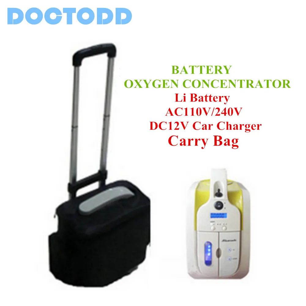 Mini Portable Li Battery Oxygen Concentrator 110V 220V DC12V Battery Oxygen Generator With