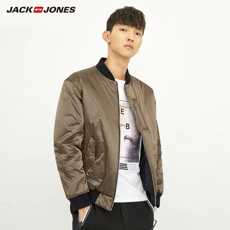 JackJones Мужская Осенняя короткая куртка с подкладкой, короткое пальто, мужская одежда 218309503 - Цвет: Bear brown