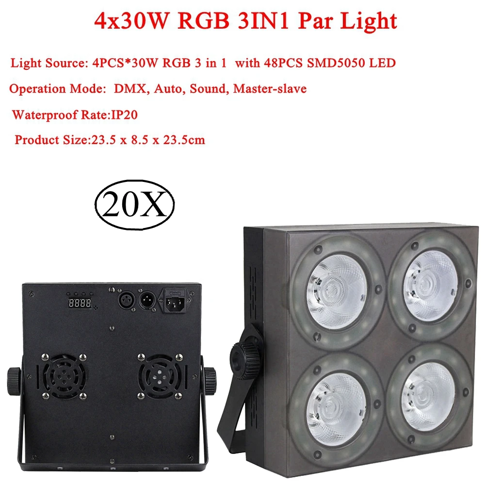 

LED Professional Stage Lights 30W Blinder SMD5050 RGB Stage Effect Disco Light LED DMX512 Master Slave LED Flat For DJ Party KTV