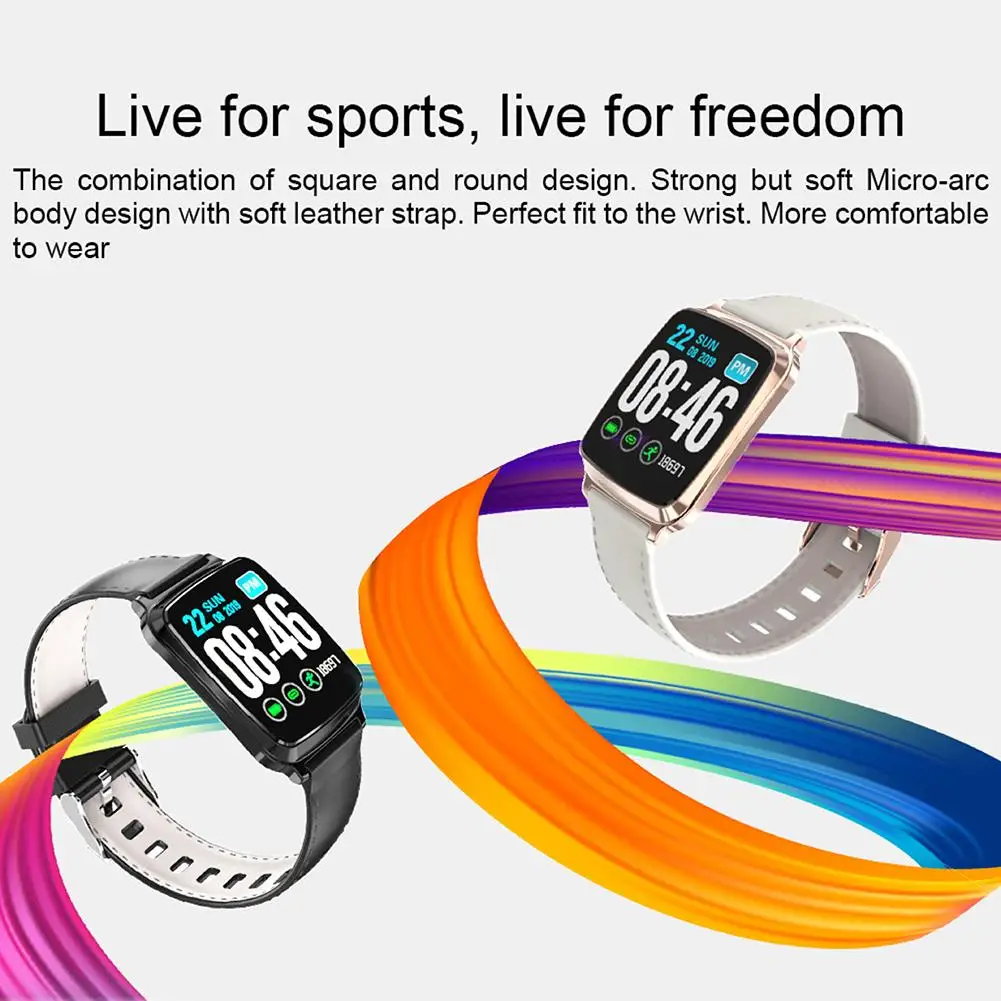 M8 Смарт-часы, водонепроницаемые Модные фитнес-часы, пульсометр, кислород/давление 1,3 дюйма, цветной сенсорный экран, спортивные часы