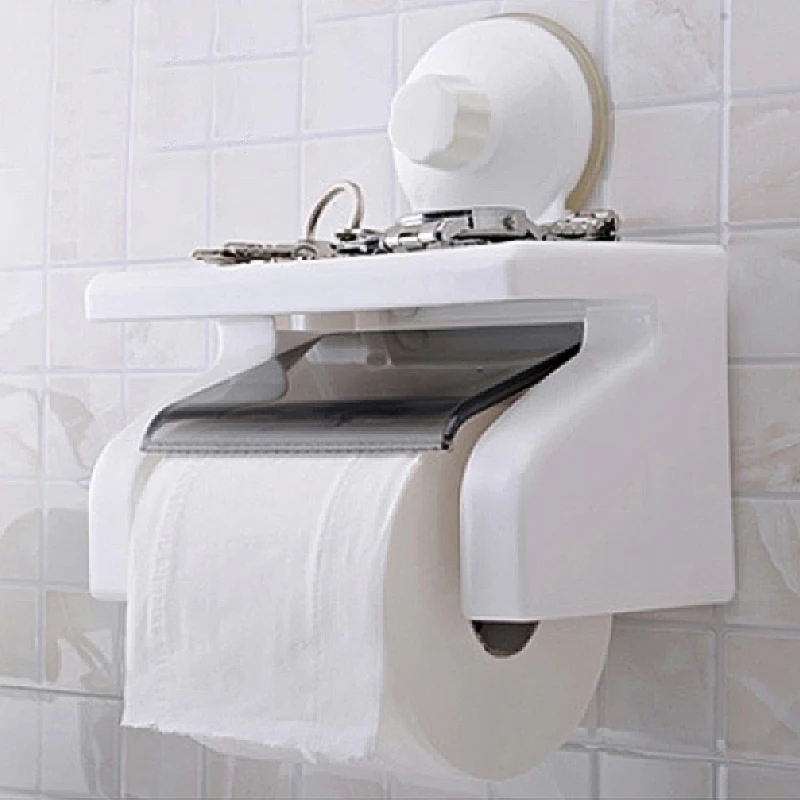 

Bathroom Shelves Magic Sucker Rack Waterproof Toilet Roll Paper Storage Holder Household Hanger Necessary