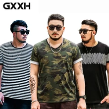 Горячая Распродажа GXXH более Размеры большой Размеры Для мужчин, с короткими рукавами, с принтом Футболки мужские толстяк Лето Для мужчин s футболка XXL-4XL 5XL 6XL 7XL