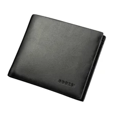 Bogesi fino titular do cartão curto carteira masculina pequena bolsa de couro do plutônio bolsa de dinheiro fino walet portomonee