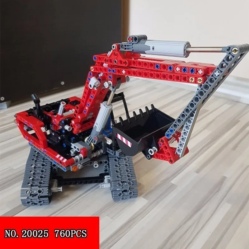 

New Block 760pcs 20025 Science And Technology Series Red Excavating Children Alpinia Spelling Insert Assembling Building