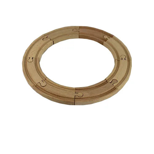 1 SET 8PCS Beech Wood Thomas Train Circular Track Railway Vehicle Accessories font b Toys b