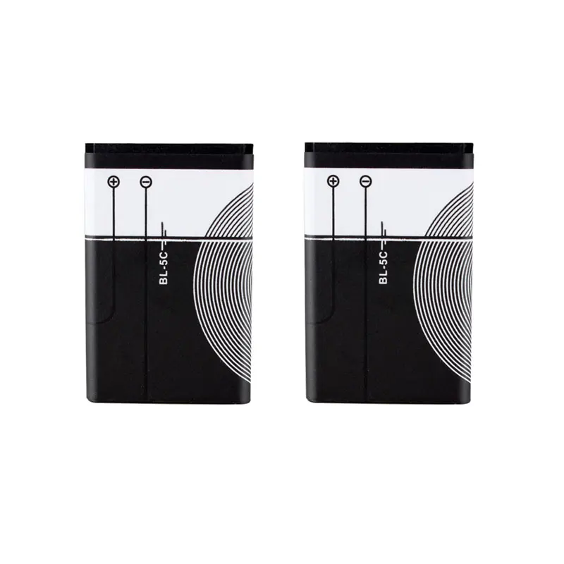 

2Pcs/Set 1020Mah Replacement Battery For Nokia 2610 2600 2300 6230 6630 n70 n71 BL5C BL-5C BL 5C Rechargeable Batteries