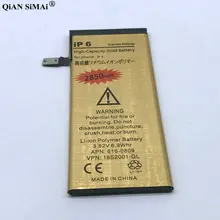 Новый высокое качество 2850 мАч Золото батарея с Инструменты для ремонта Apple iPhone 6 г телефон Бесплатная доставка + код отслеживания