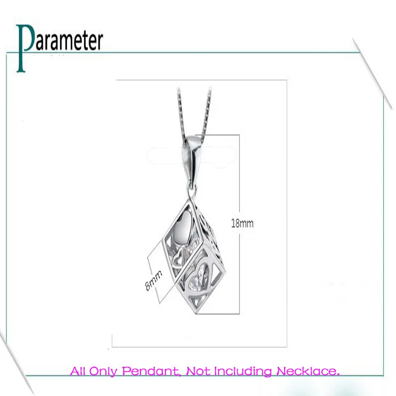 Женская Посеребренная коробка с подвеской в виде сердца|jewelry charms gold|jewelry heelsjewelry