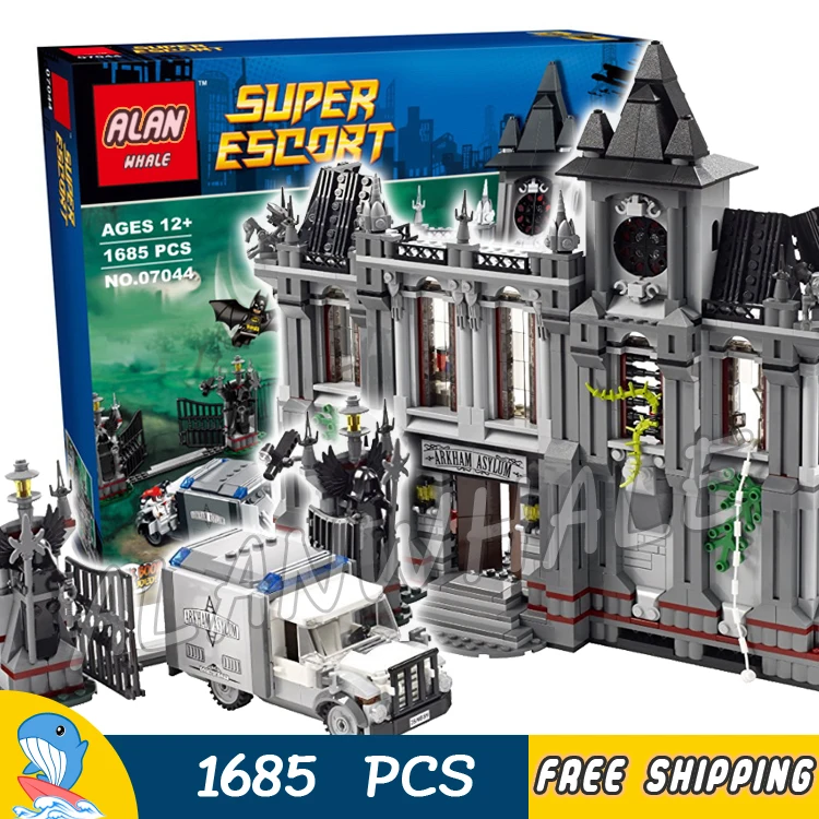 

1685pcs 07044 New Captain America Iron Man Arkham Asylum Breakout Set DIY Building Blocks Toys Bricks Compatible With lego