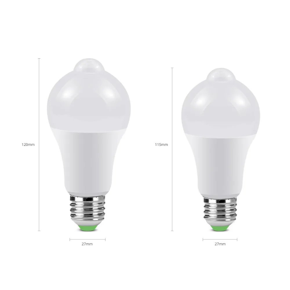LED PIR Motion Sensor Bulb Sound Sensor Bulbs 3W 5W 7W 9W 12W Stairs Night Light