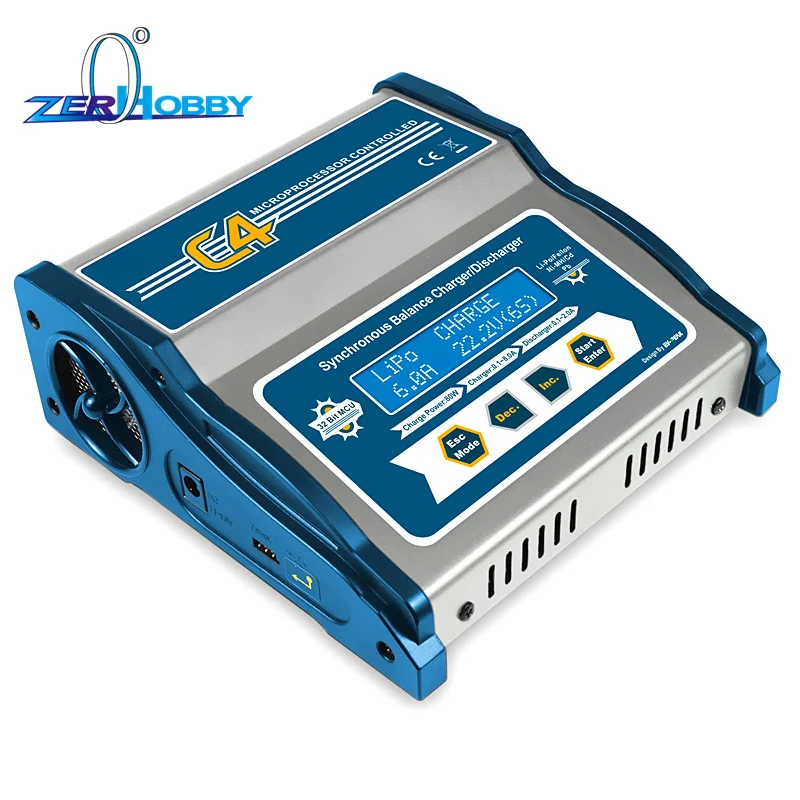 Заводская цена C4 80 Вт 8A ac dc зарядное устройство LiHV Зарядка для батареи fixwing Airplane